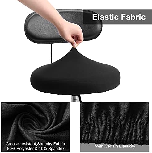 Tatuo Stool Covers Washable Elastic 8 Pack Black