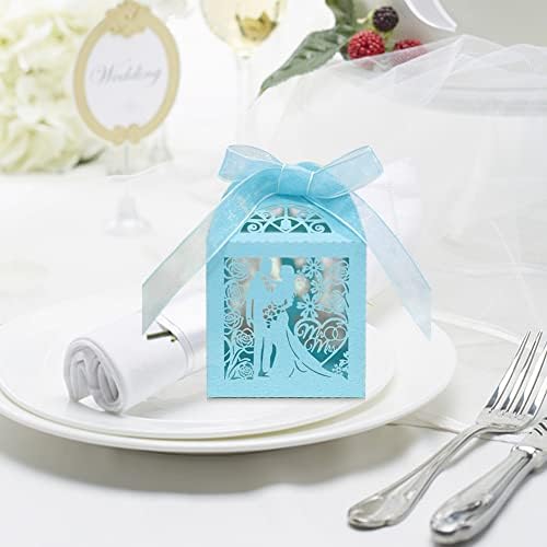 Eforcase 50PCS Laser Cut Candy Favor Boxes for Wedding
