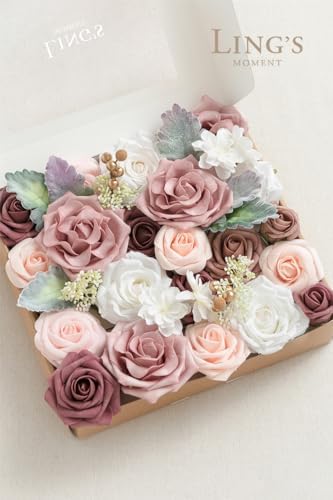 Lings Moment Dainty Dusty Rose Artificial Wedding Flowers Combo