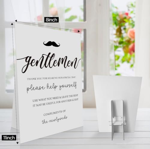 Wedding Favors Sign Set 8x11 Inch Ladies Gents
