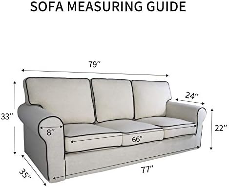 PureFit Waterproof Stretch Sofa Slipcover Dark Gray
