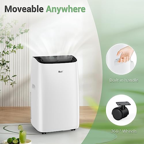 DuraComfort 12000 BTU Portable AC Unit with Dehumidifier and Fan Modes