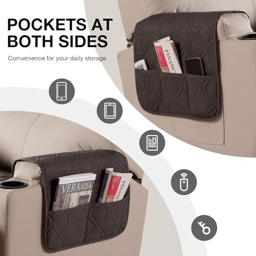 VANSOFY Recliner Chair Covers 22 Inch Waterproof with Pockets