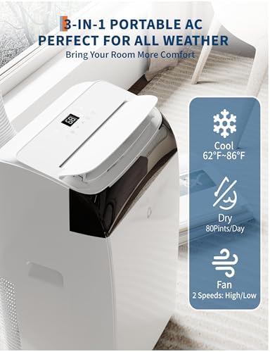 GAOMON 12000 BTU Portable Air Conditioner 3-in-1 Unit