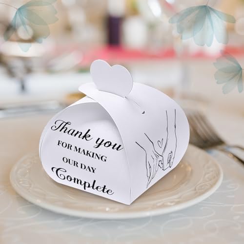 50 Pack Black Foil Wedding Candy Boxes
