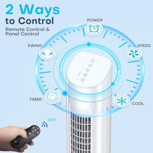 MYICY 35 Inch 3 in 1 Fan Humidifier Cooler Portable AC Unit