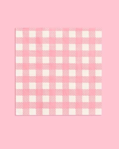 Xo Fetti Gingham Camp Napkins - 3 Ply 24 Pack