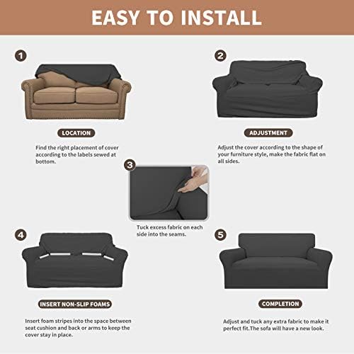Easy-Going Chair Couch Cover Dual Waterproof Dark Gray
