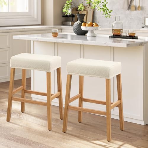 YISUN Stool Covers 2 Pack Stretch Waterproof