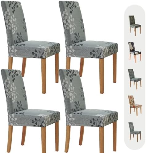 Secgo Dining Chair Covers 4 Pack Stretchable Spandex