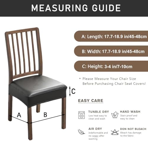NILUOH Waterproof Dining Chair Covers Set of 4