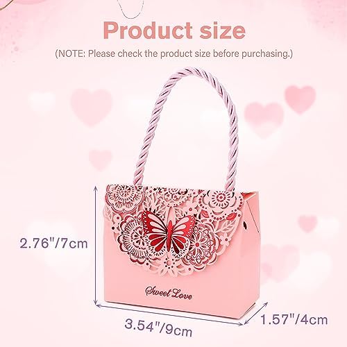 Yoption 50 Pack Butterfly Party Favor Bags with Nylon Rope
