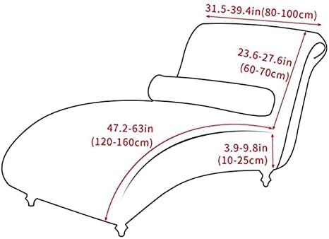 DDBPP Armless Chaise Lounge Slipcover Set 2pc