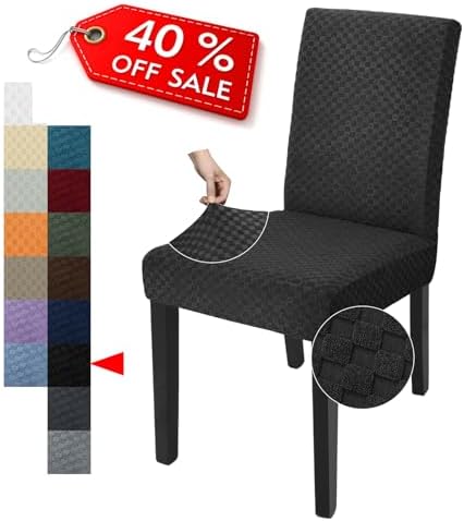YEMYHOM 2 Pack Checkered Dining Chair Slipcovers