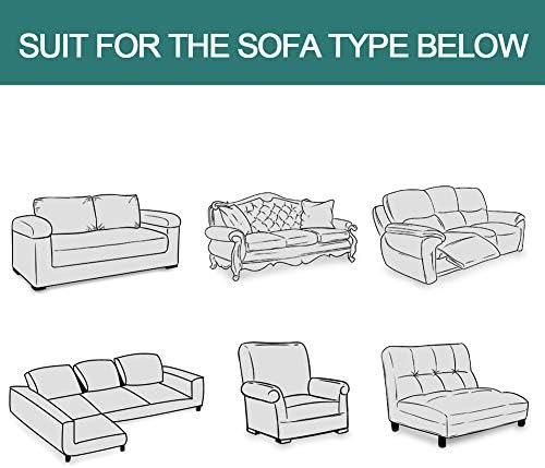 MYSKY HOME Geometrical Sofa Slipcover XX-Large Grey