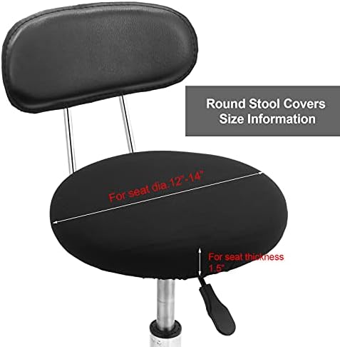 Tatuo Stool Covers Washable Elastic 8 Pack Black
