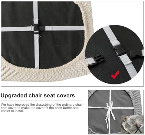 Genina Dining Chair Seat Covers 4 Pcs Beige