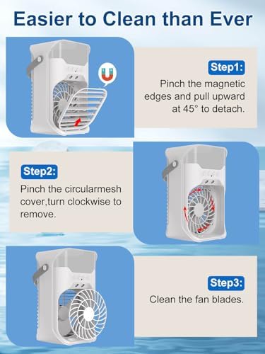 Portable Air Conditioner with 4 Speeds and 2 Cool Mists 1