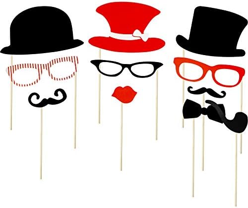 Gejoy 60 Piece Photo Booth Props DIY Kit