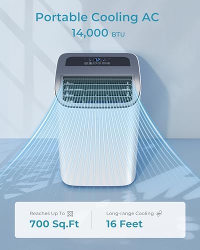 EUHOMY 14000 BTU Portable AC for 700 Sq Ft Room