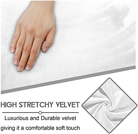 ULTICOR 4-Piece Velvet Recliner Cover Set Ivory