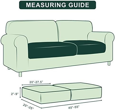 Hokway Reversible Stretch Couch Cushion Covers