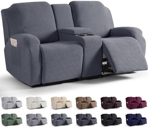 Modern 2 Seat Recliner Covers with Console