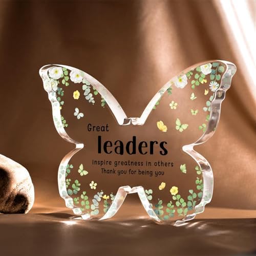 Boss Lady Gifts for Women Butterfly Acrylic Plaque