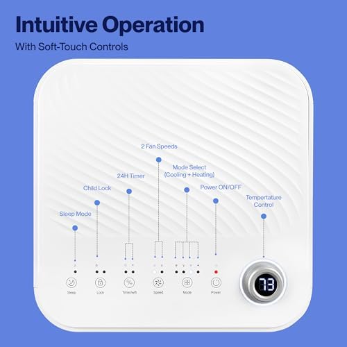 Della 10000 BTU Portable AC with Heat WiFi and Alexa