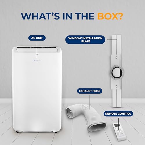 SereneLife 14000 BTU Portable AC with Dehumidifier and Fan