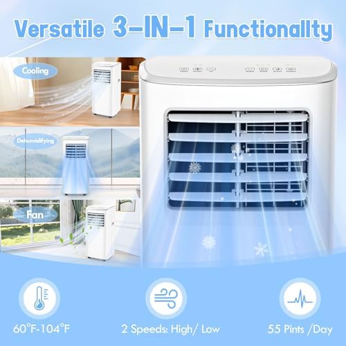 Sprbar 8500BTU Portable AC 3-in-1 with Fan and Dehumidifier 1