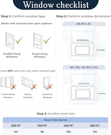 Windmill 10000 BTU Inverter Window AC - Ultra Quiet Smart Energy Efficient