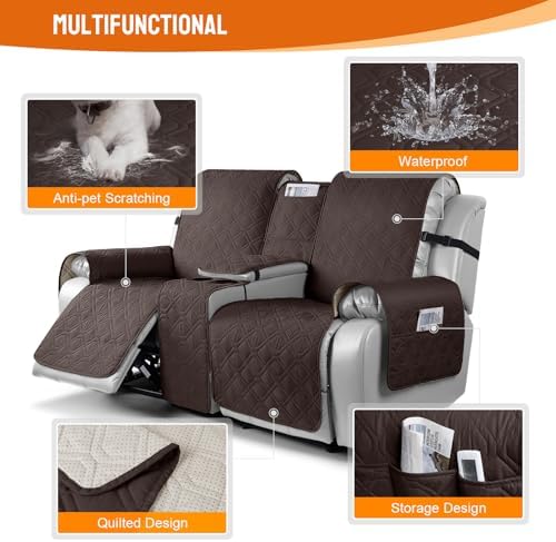 VANSOFY Waterproof Loveseat Recliner Cover
