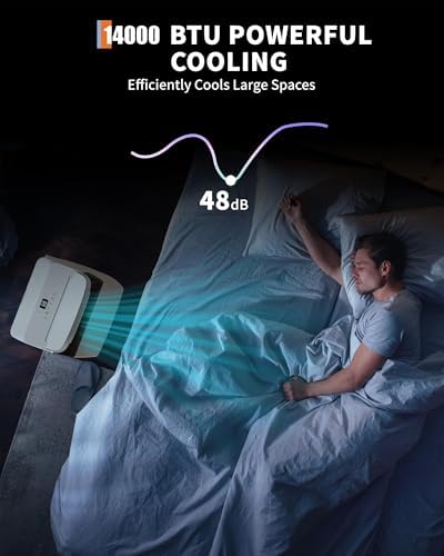 14000 BTU Portable AC Unit with Cooling Dehumidifier and Fan Modes