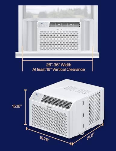 Della 12000 BTU Smart Inverter Window AC Unit 1