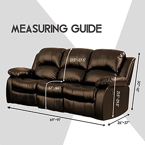 ULTICOR Velvet 8-Piece Sofa Cover for 3 Seater Recliner