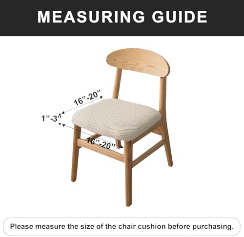 Genina Dining Chair Seat Covers 4 Pcs Beige