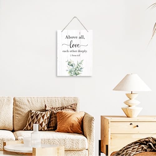 Scripture Wall Decor Sign - Love Each Other Deeply
