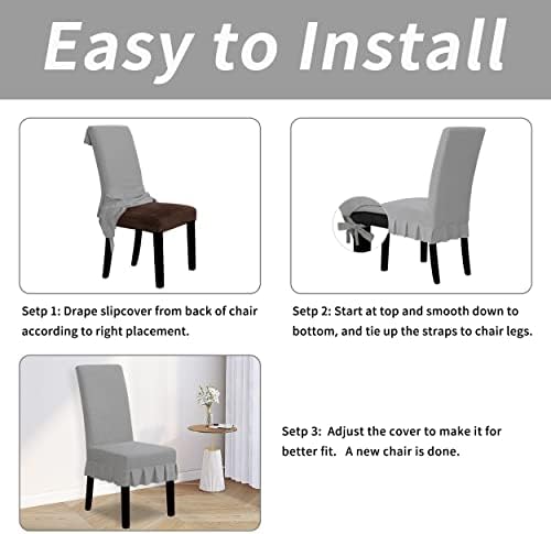 Easy-Going Stretch Dining Chair Covers with Skirt
