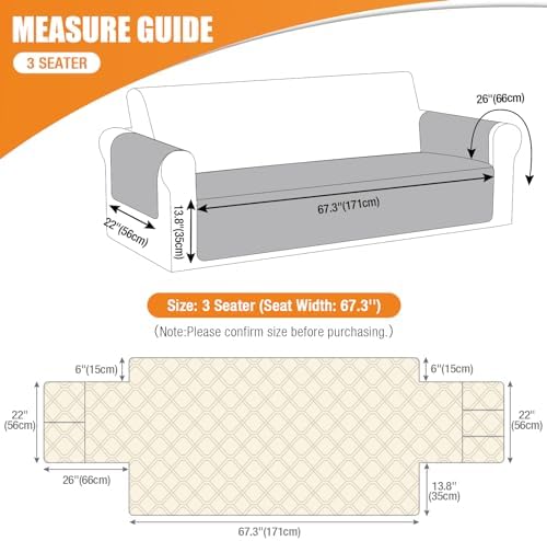 VANSOFY Waterproof Sofa Slipcover for Dogs and Pets
