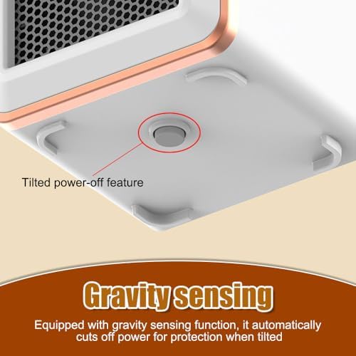 1200W Portable Desk Space Heater with Tip-over Protection 1