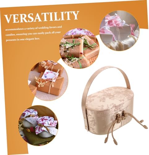Didiseaon Decorative Wedding Candy Boxes with Carry Handle