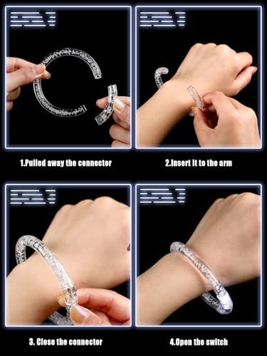 Rtteri 100 Pcs LED Light Up Bracelets Bulk Party Favors
