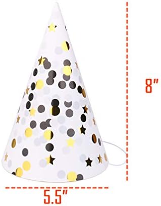 Boieo Birthday Cone Hats 12 Pcs Party Decor Set