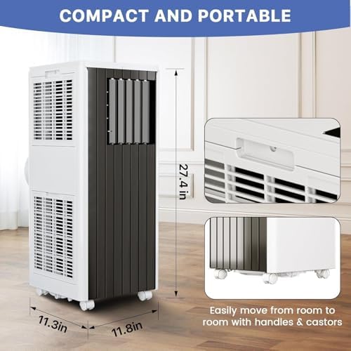 GustoWave 8000 BTU Portable Air Conditioner for Bedrooms