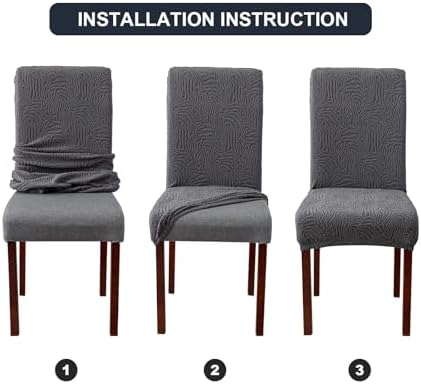 Dining Chair Covers 6 Pack Removable and Washable