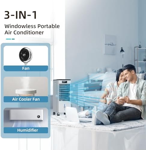 3-In-1 Portable Air Conditioner with Humidifier and Child Lock