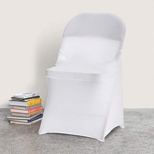 Peomeise Stretch Spandex Chair Cover 6pcs White