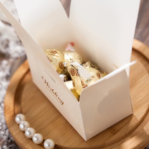 Hosmsua 50pcs Laser Cut Wedding Favor Boxes with Castle Design CB5093 1