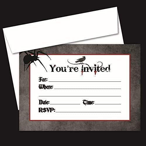 Charmed By Dragons Halloween Party Invites with Envelopes 1